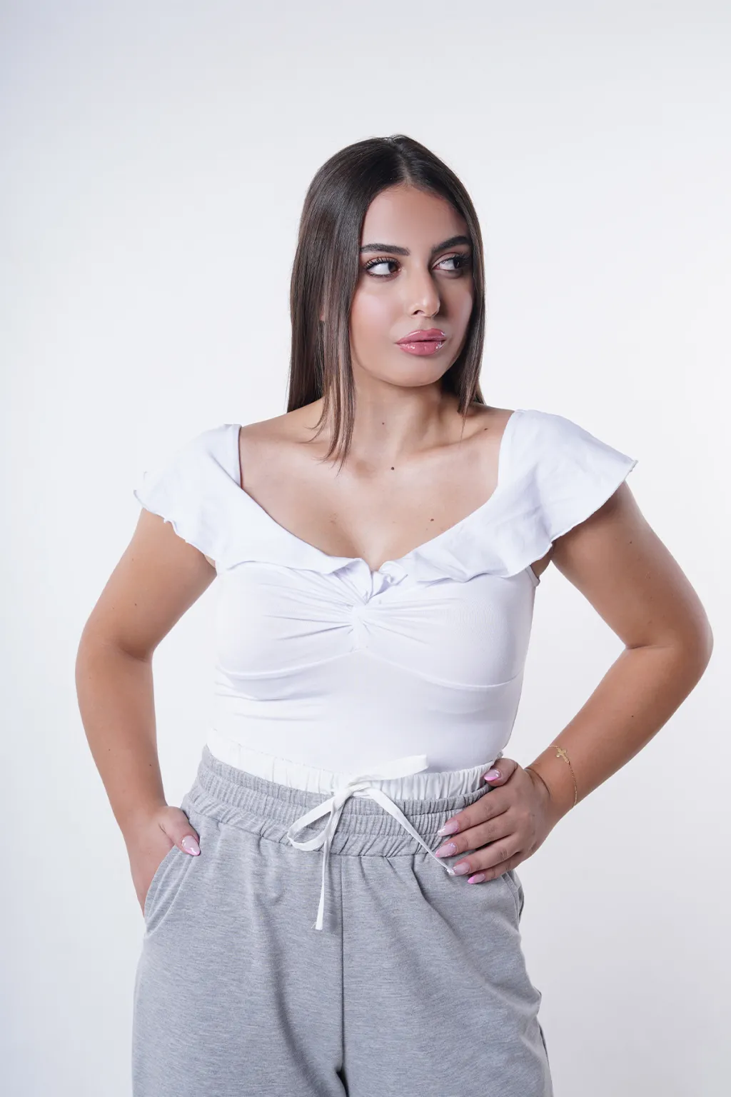 Women's short sleeve quarter-length blouse