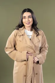 مانطو نسائي تنسل طويل موديل زنار